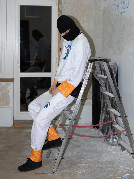 Handel Cigarette Enthusiast White Trackpants.